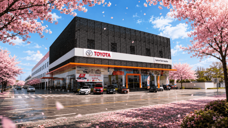 ToyotaAn Thành Fukushima – Đại Lý Ủy Quyền 100% Vốn Nhật Bản 1 Showroom Toyota An Thành Fukushima tại Bình Chánh, TP.HCM